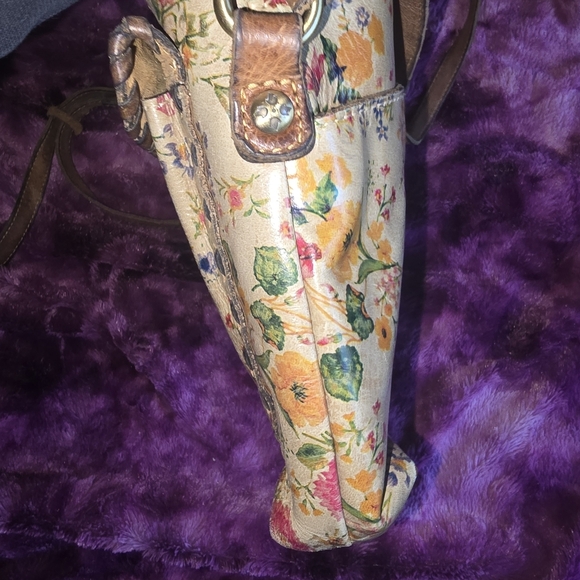 PATRICIA NASH EMELINE CROSSBODY PRAIRIE ROSE ORIG LEATHER FLORAL - Picture 5 of 16
